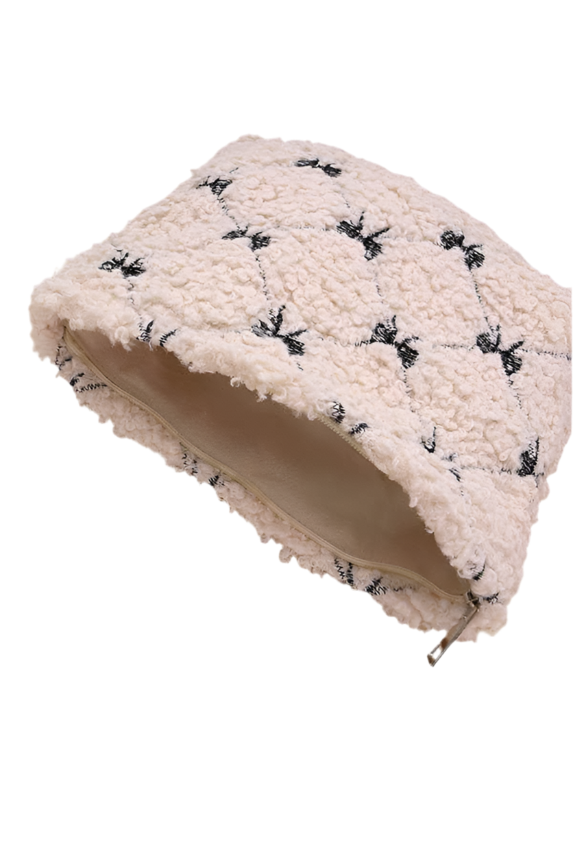 Soft Lamb Wool Cosmetic Pouch
