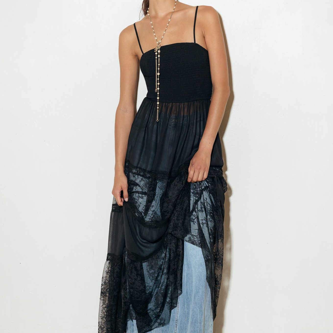 Lace Patchwork Maxi Top