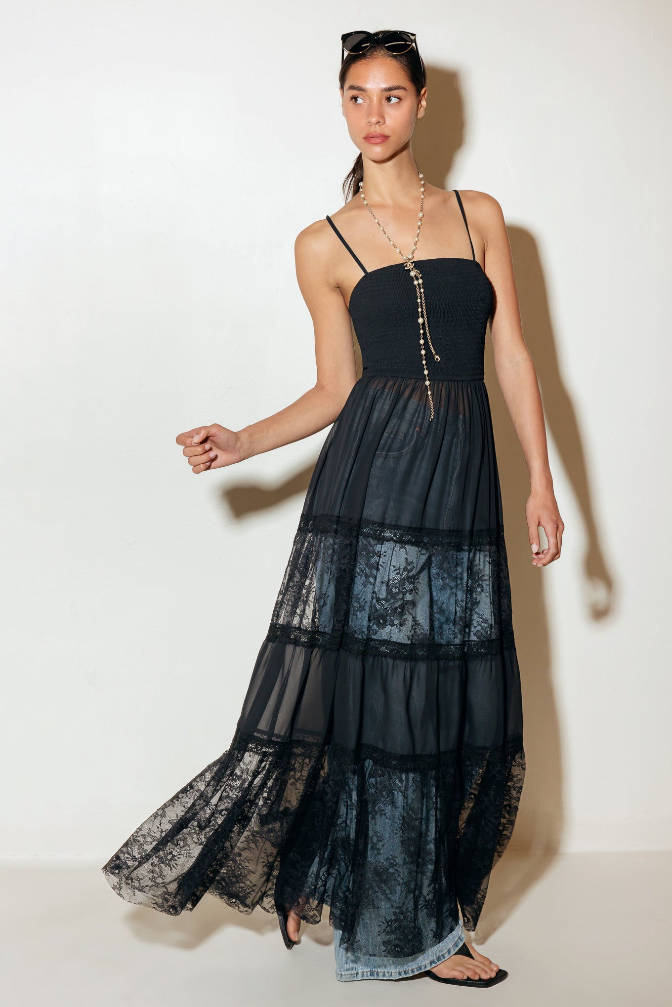 Lace Patchwork Maxi Top