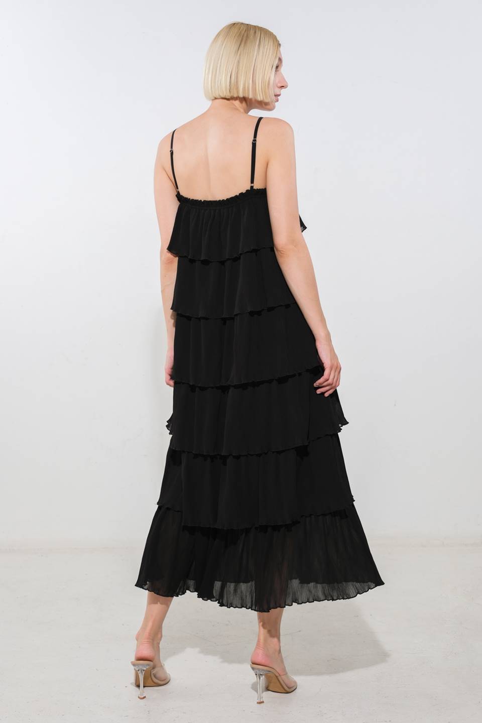 Cayley Tiered Woven Midi Dress