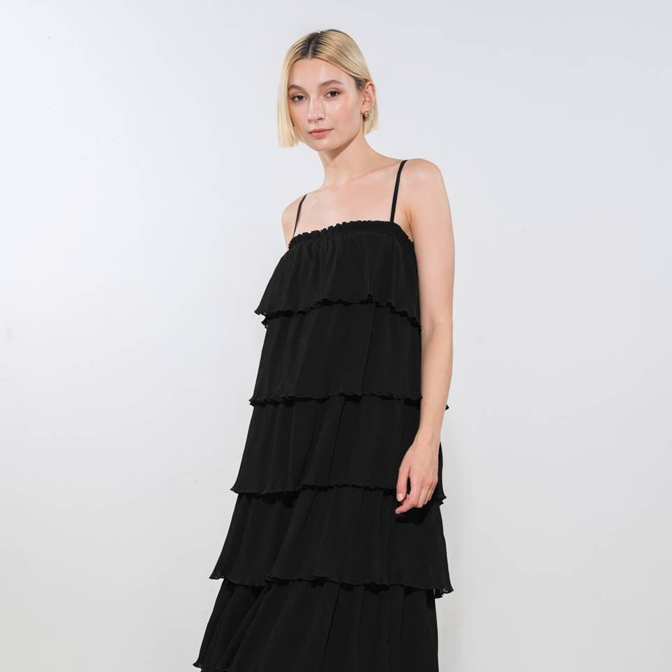Cayley Tiered Woven Midi Dress