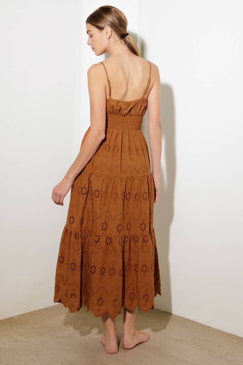 Bliss Woven Eyelet Midi Dress