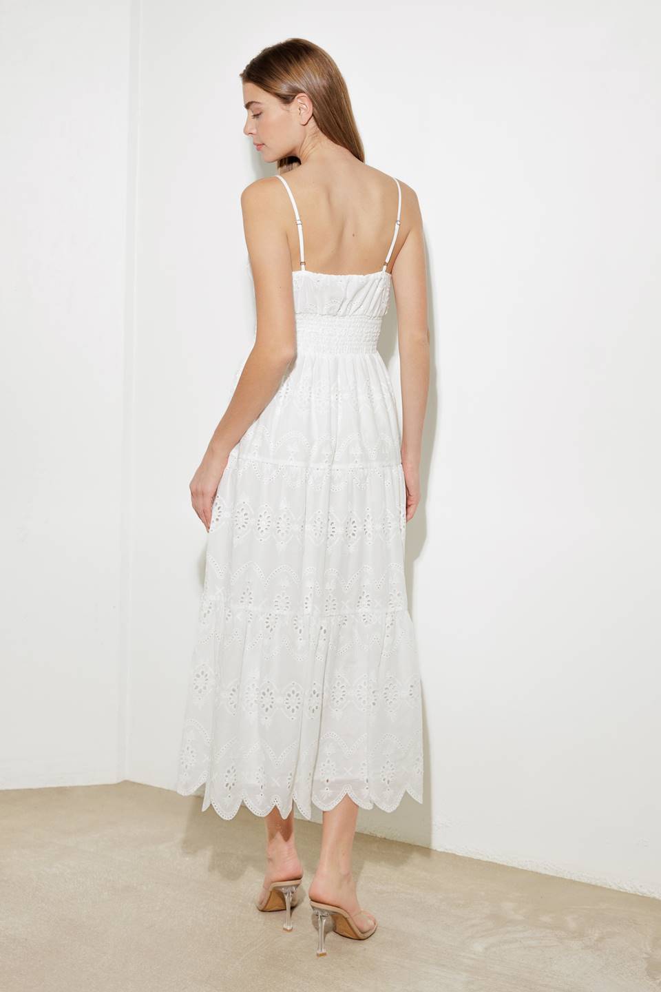 Bliss Woven Eyelet Midi Dress