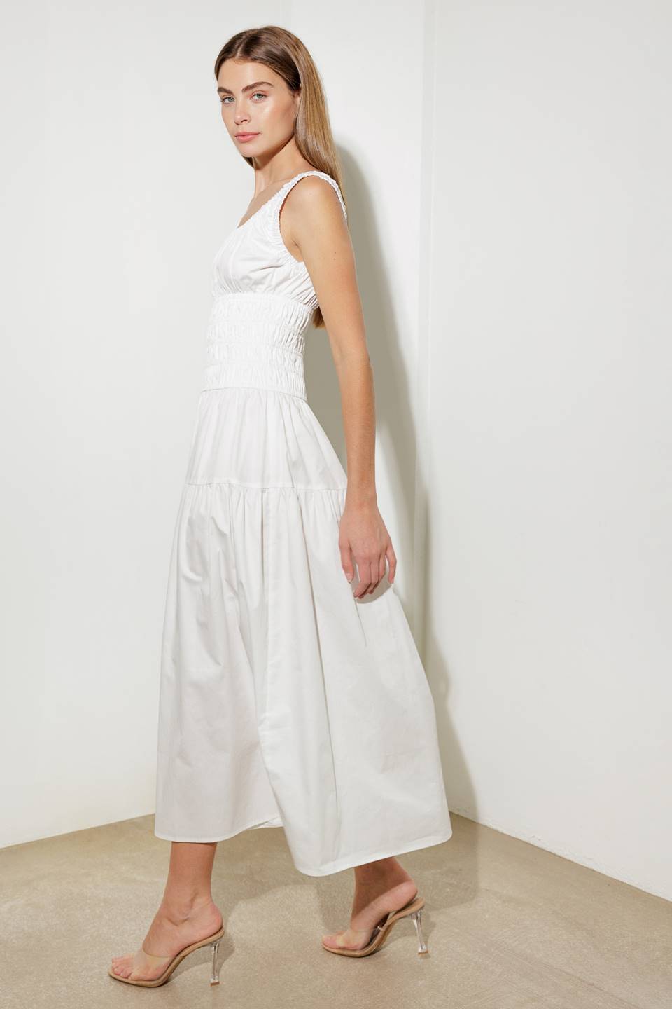 Lola White Woven Dress