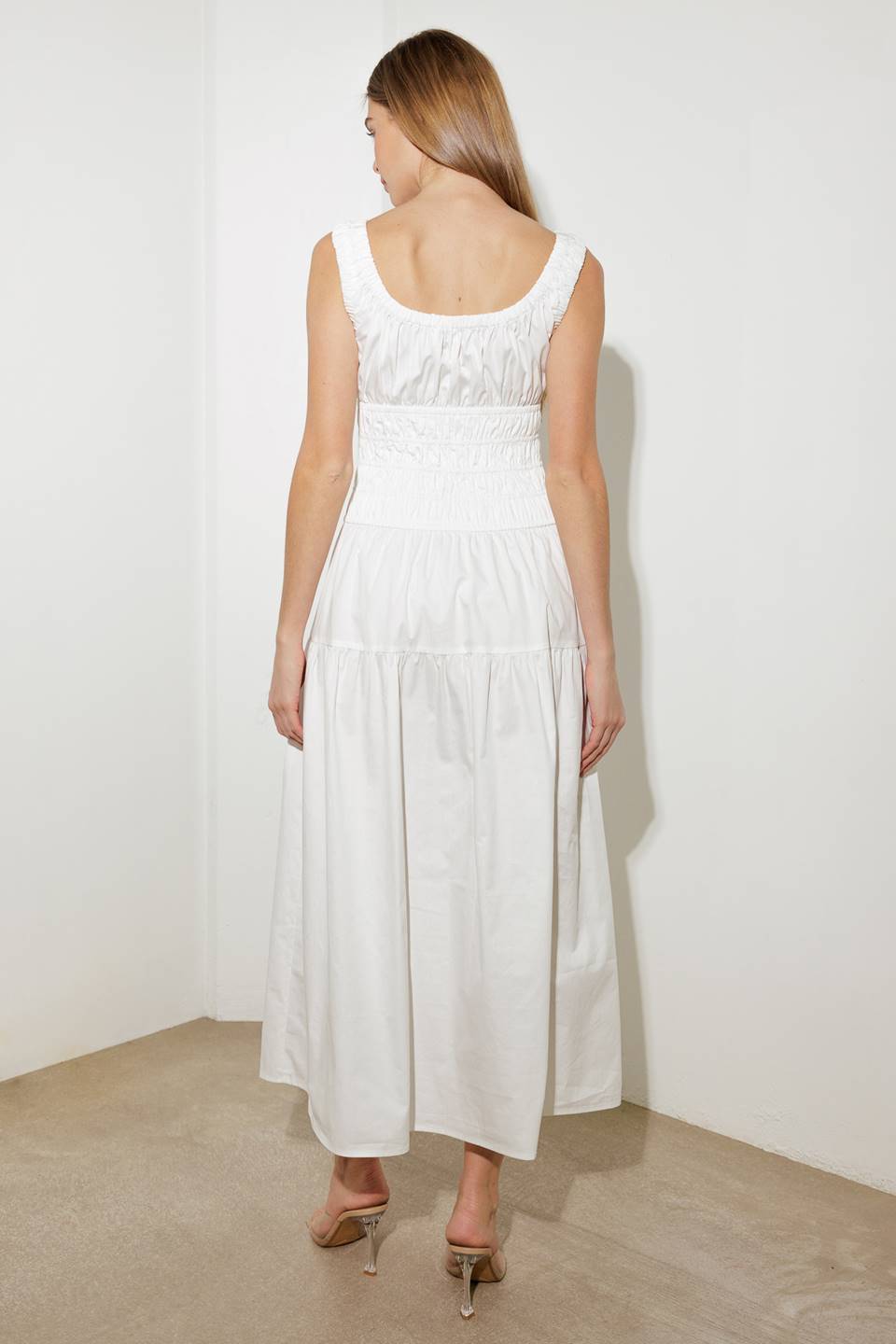 Lola White Woven Dress