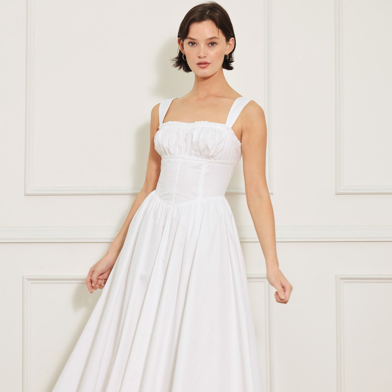 Sweetheart Woven Midi Dress
