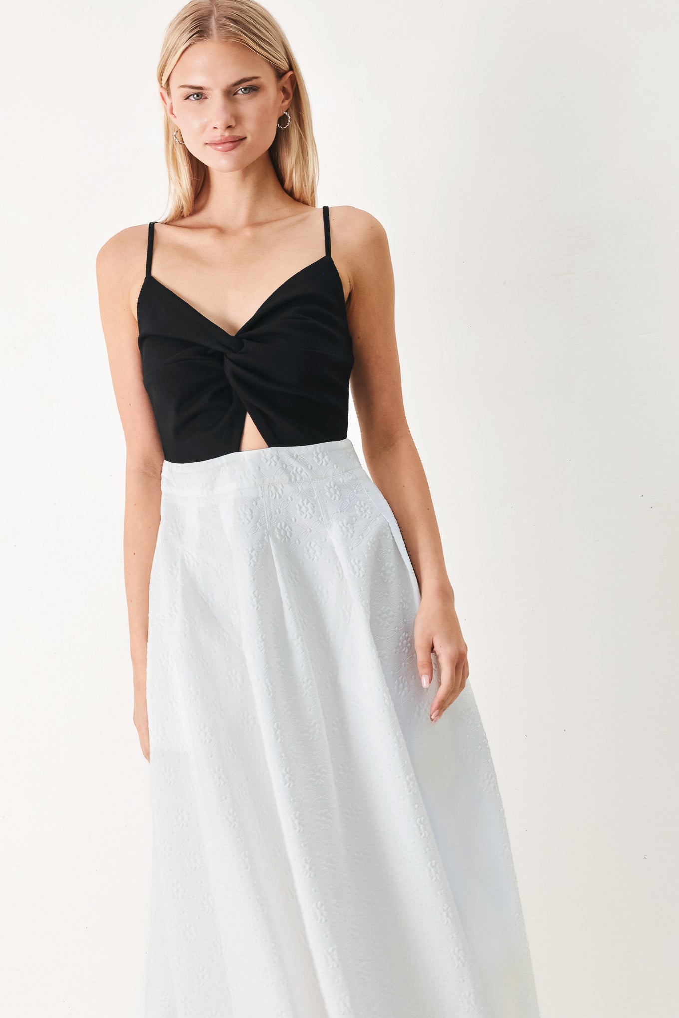 Harlen Contrast Midi Dress