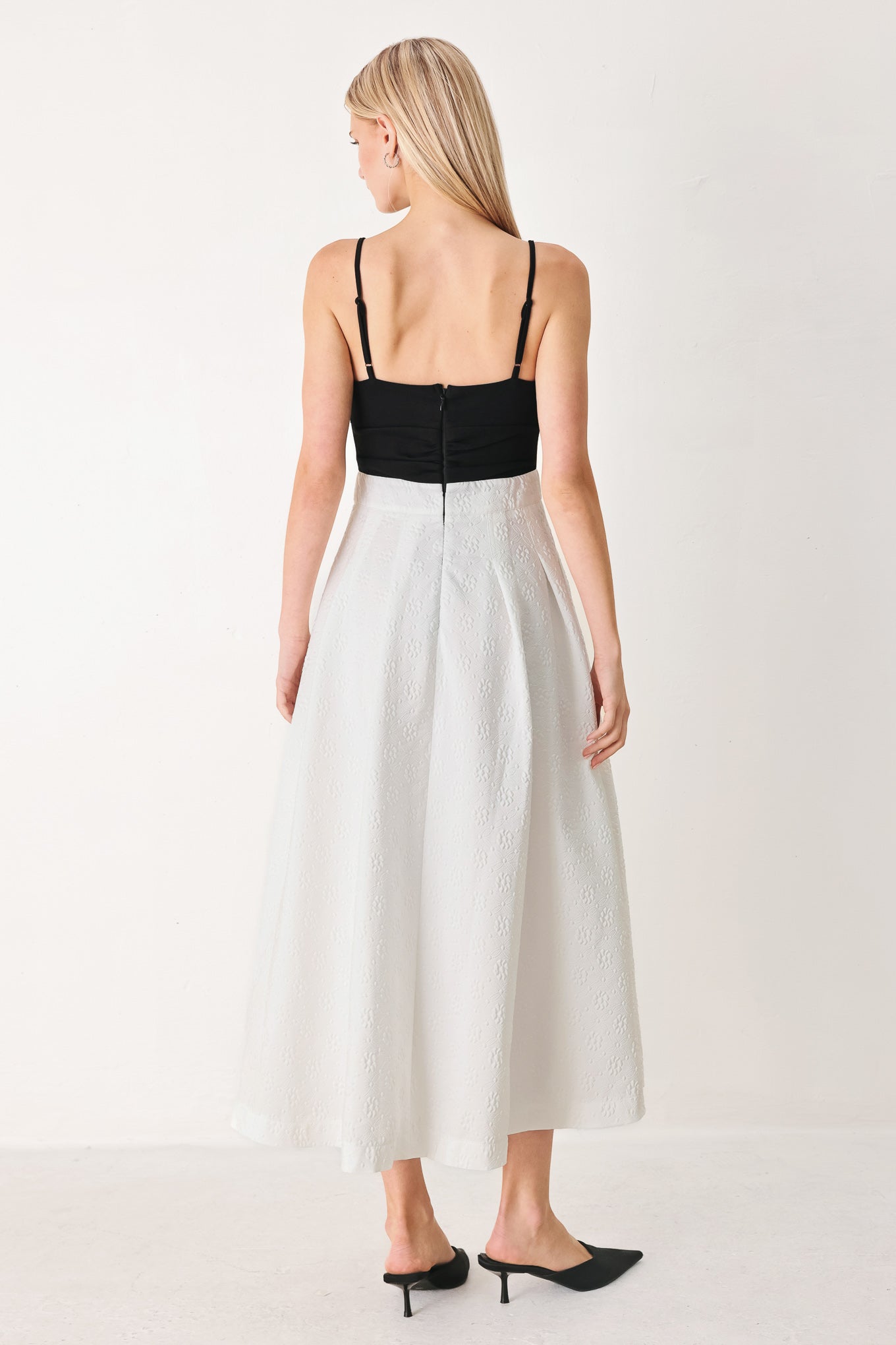 Harlen Contrast Midi Dress