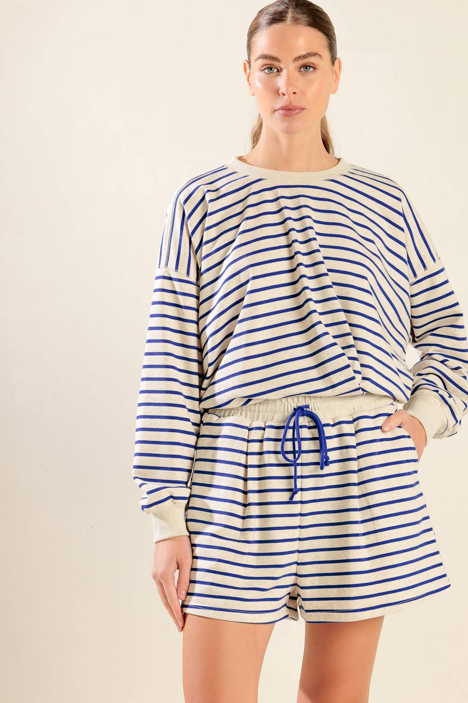 Lover Girl Striped Terry Shorts