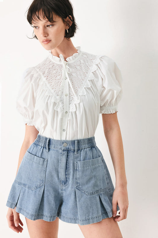 Girl Next Door Denim Skort