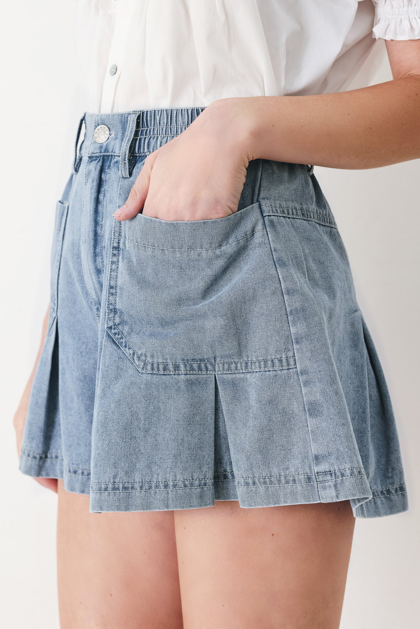Girl Next Door Denim Skort