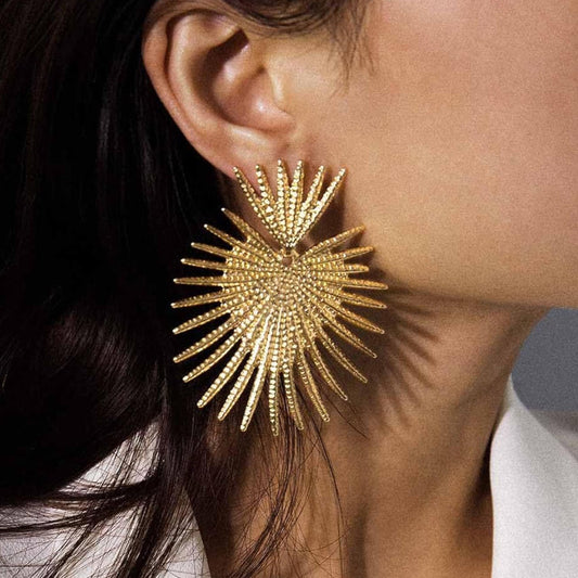 Gold Starburst Earrings