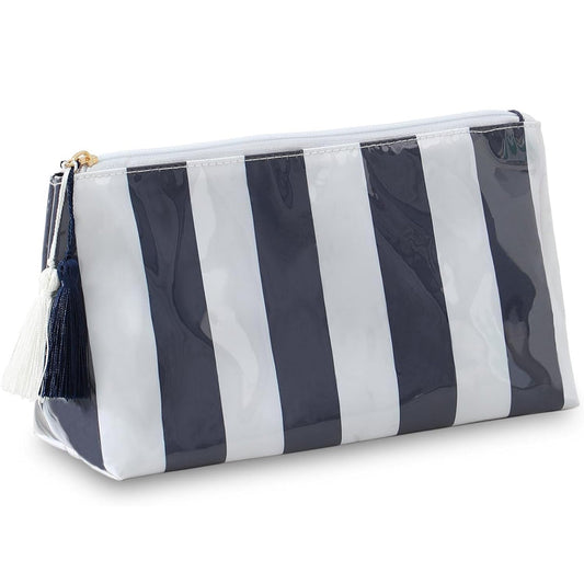 Waterproof Striped Bag - Navy