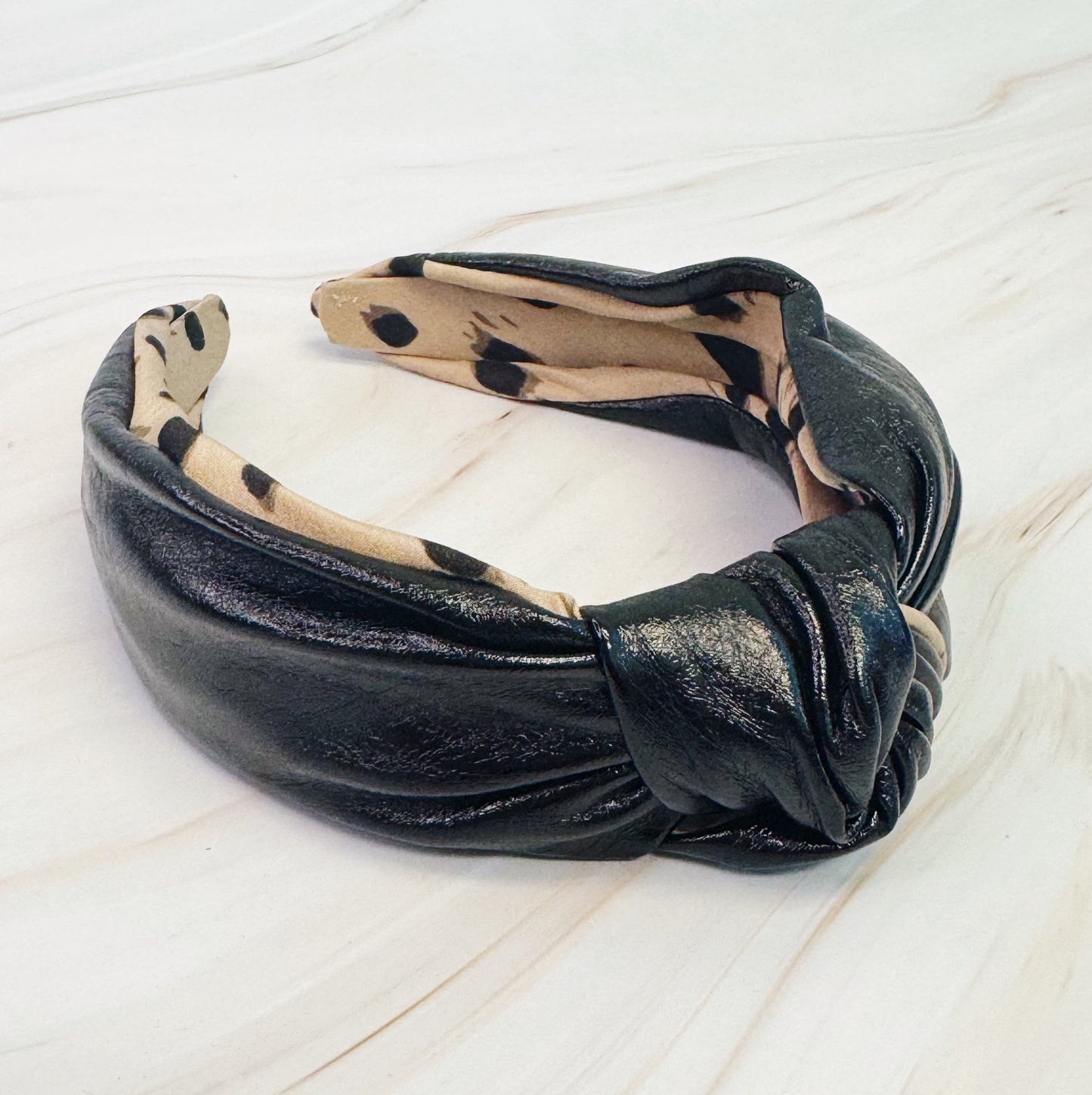 Patent Leather Knotted Headband