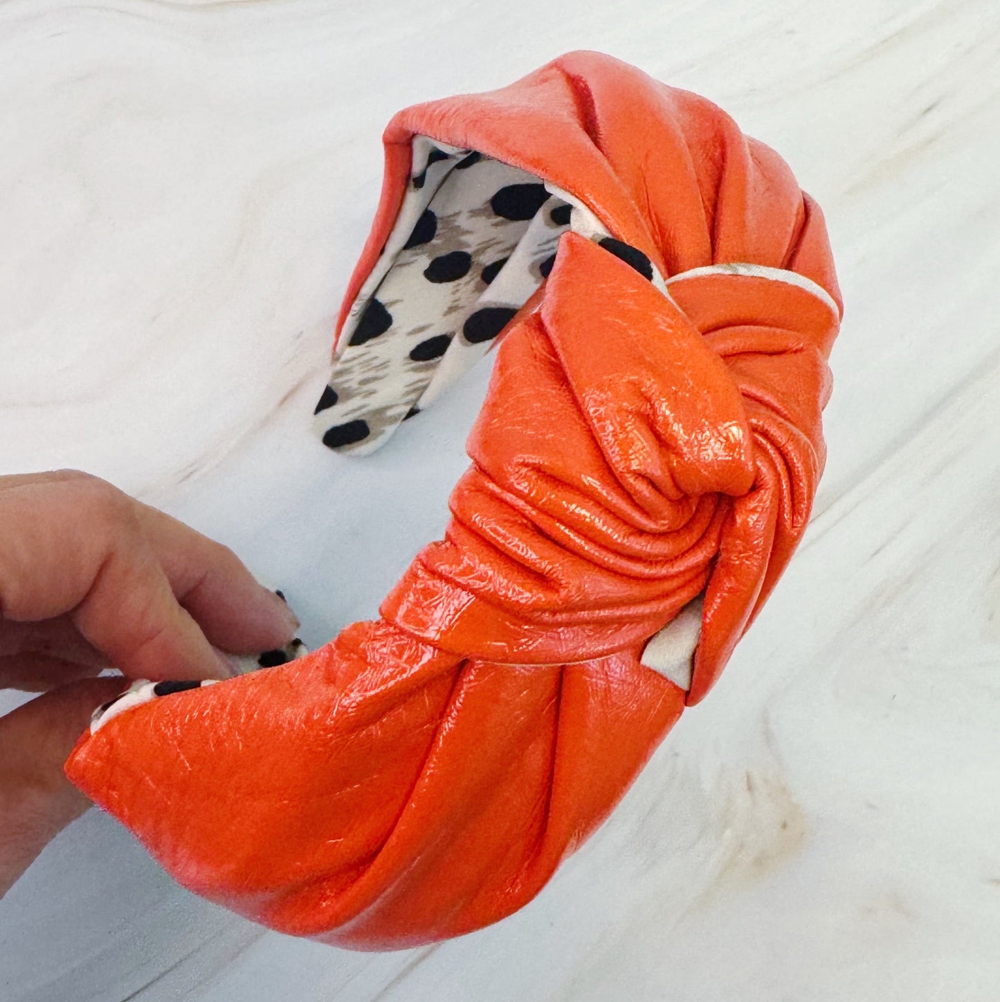 Patent Leather Knotted Headband