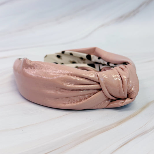 Patent Leather Knotted Headband