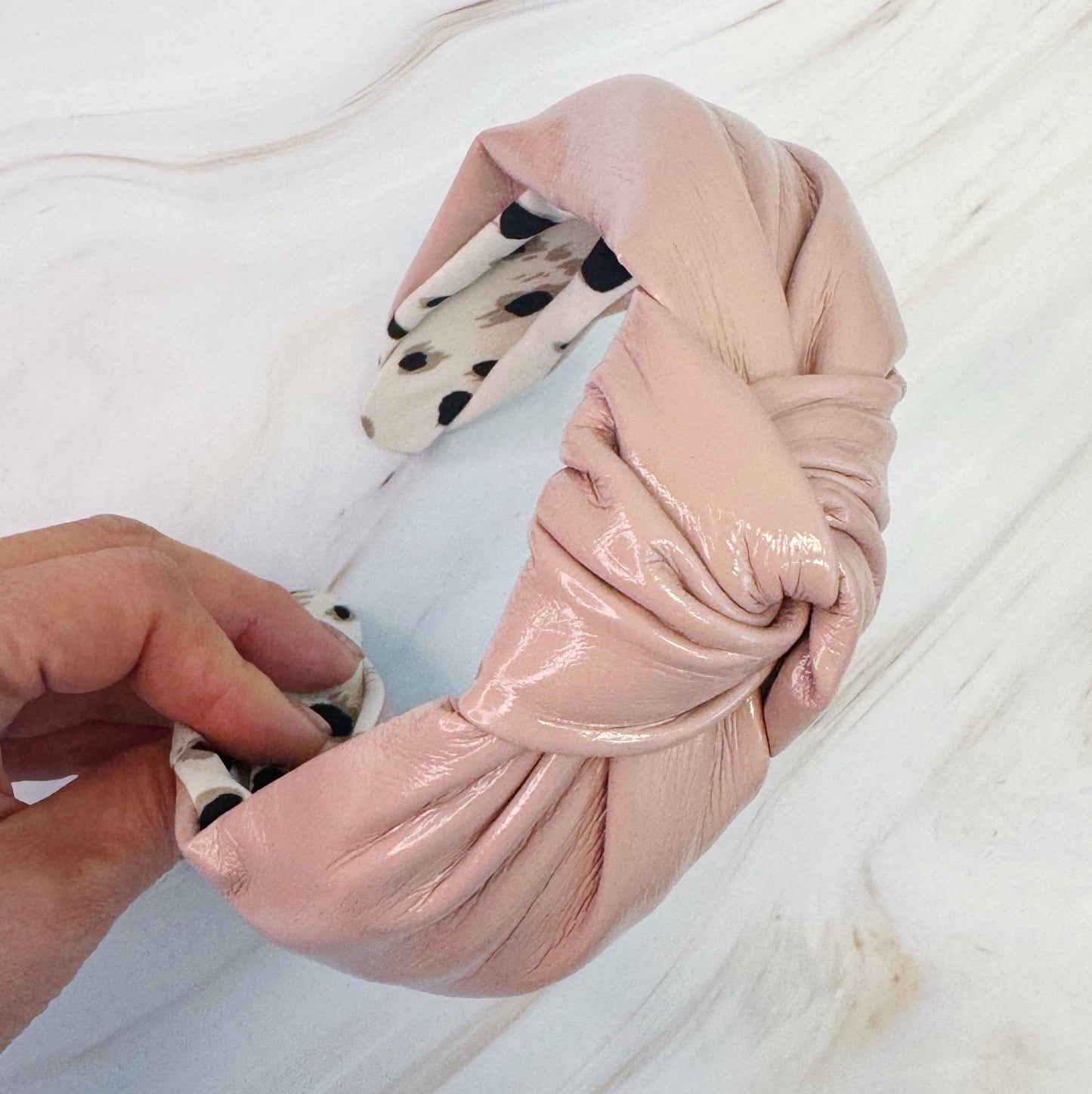 Patent Leather Knotted Headband