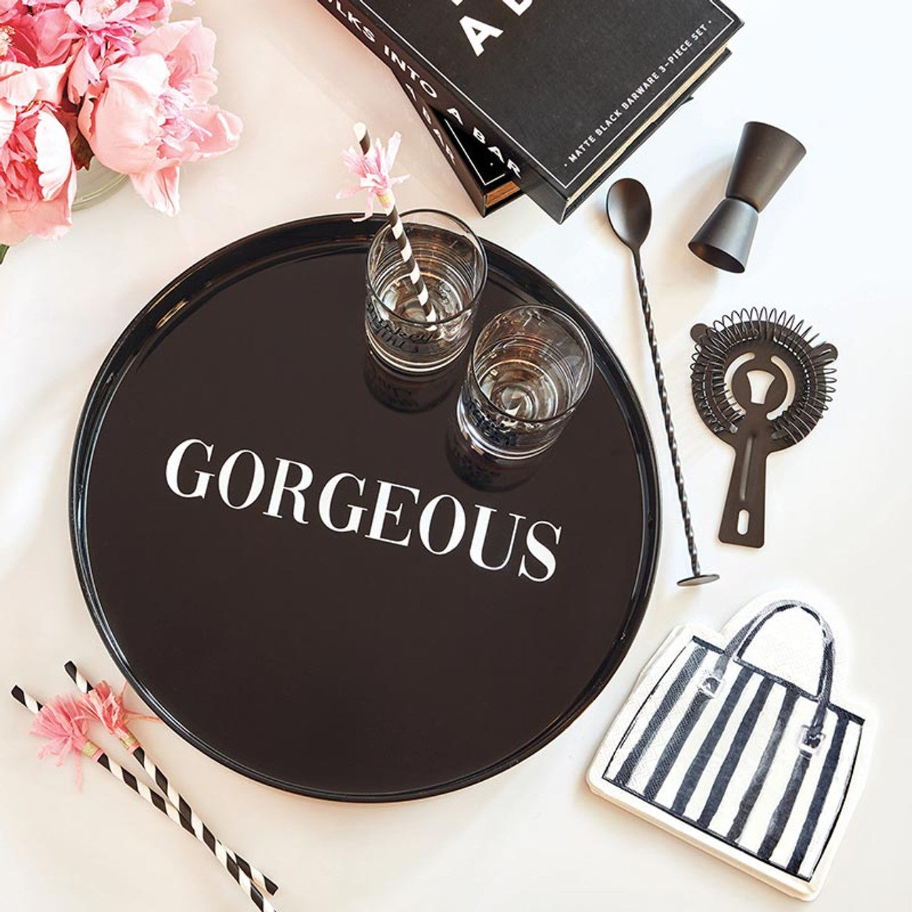 Gorgeous Round Black Tray
