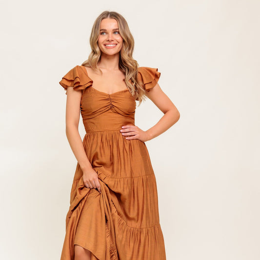 Summer Silk Woven Maxi Dress