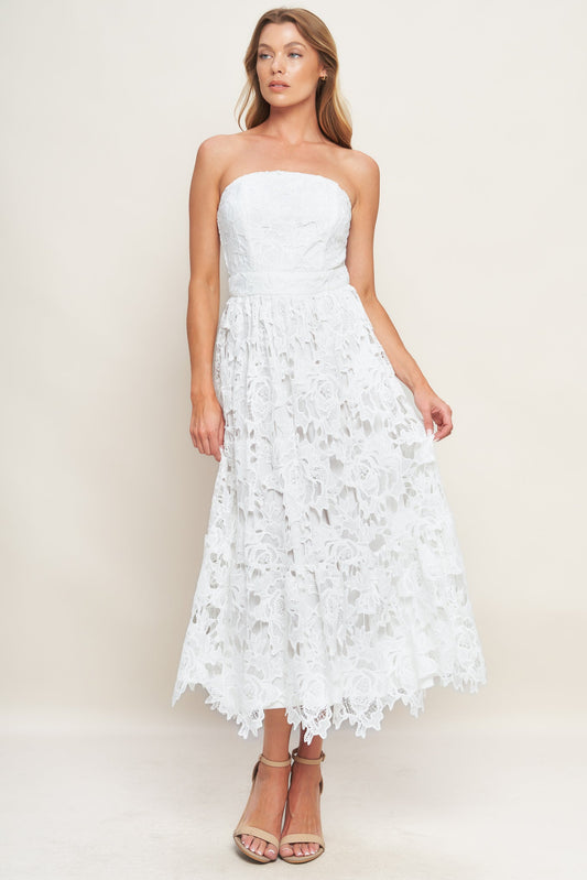 Carefree Lace Midi Dress