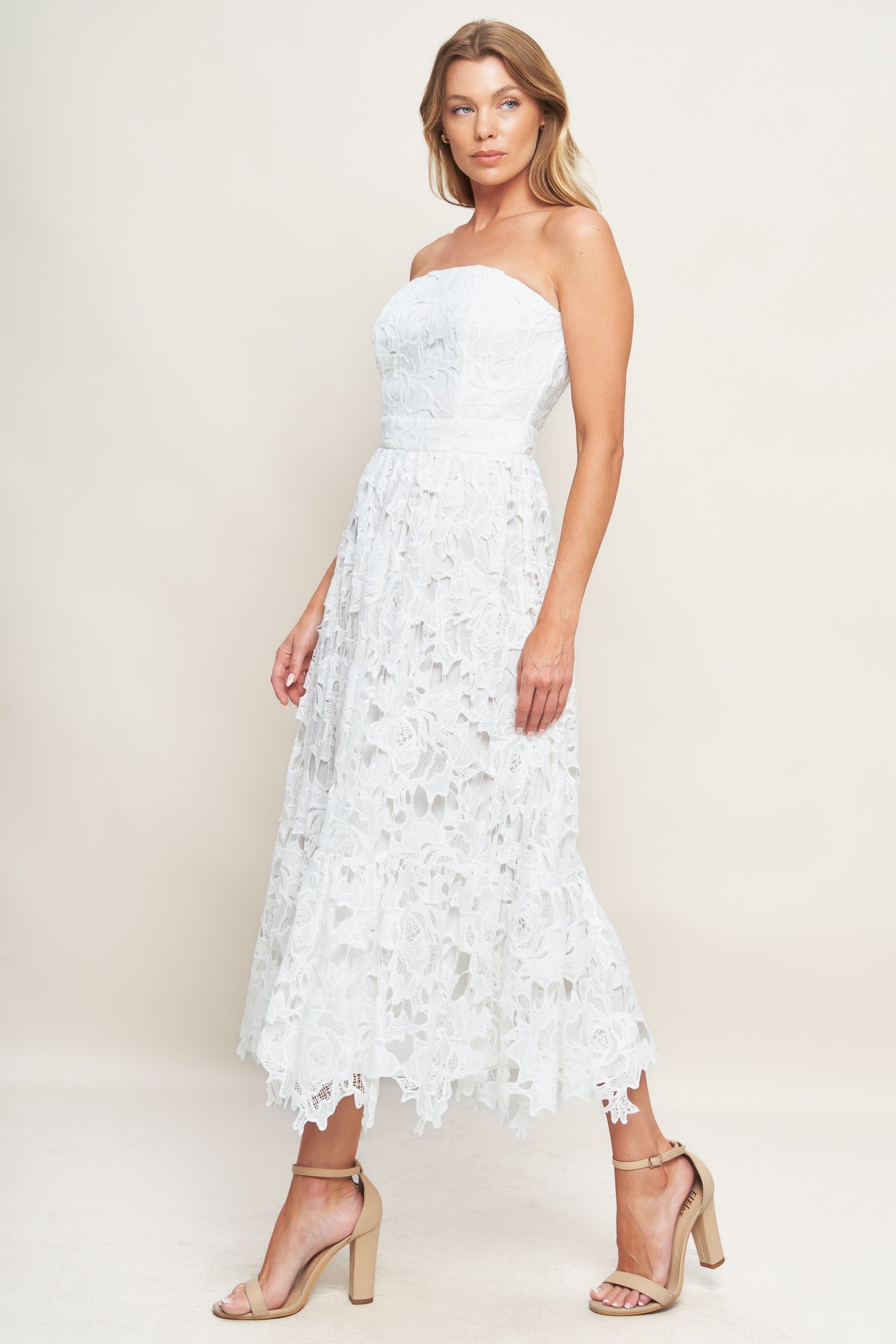 Carefree Lace Midi Dress