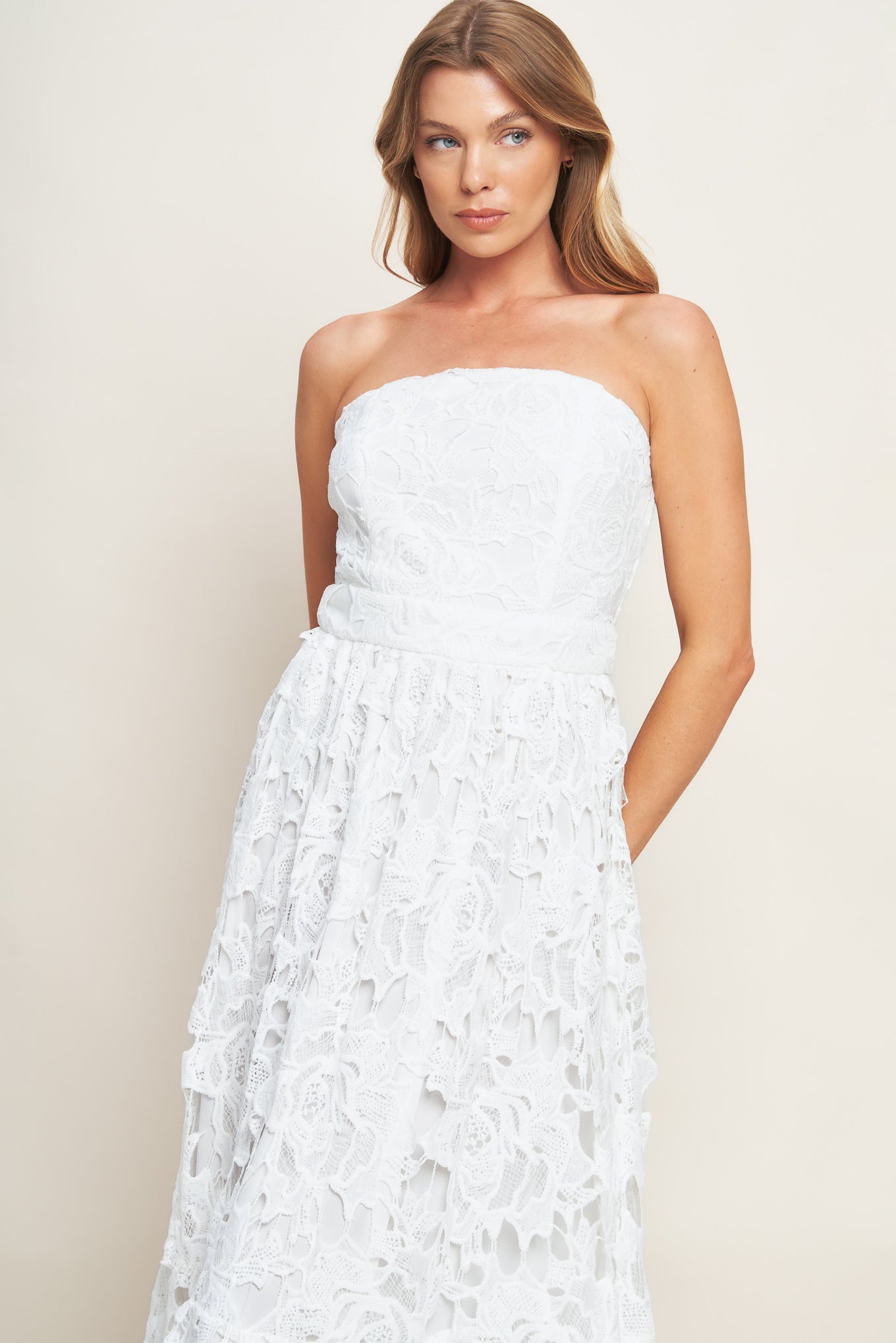 Carefree Lace Midi Dress