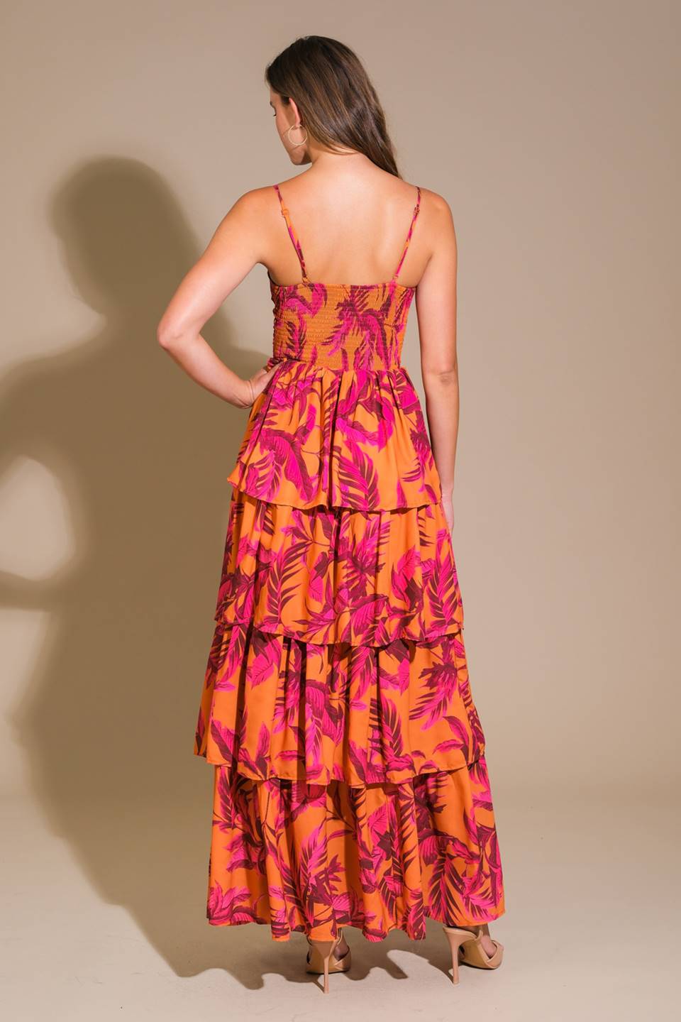 Sunset Palms Woven Maxi Dress