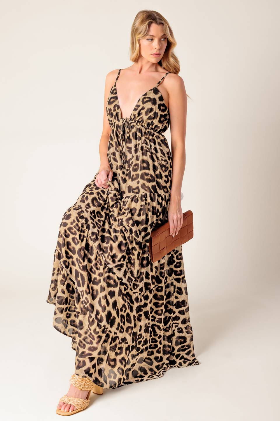 Bailey Leopard Woven Maxi Dress