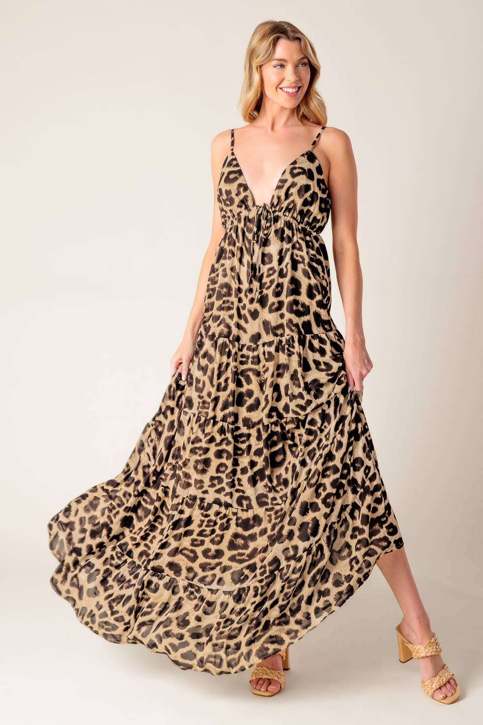 Bailey Leopard Woven Maxi Dress