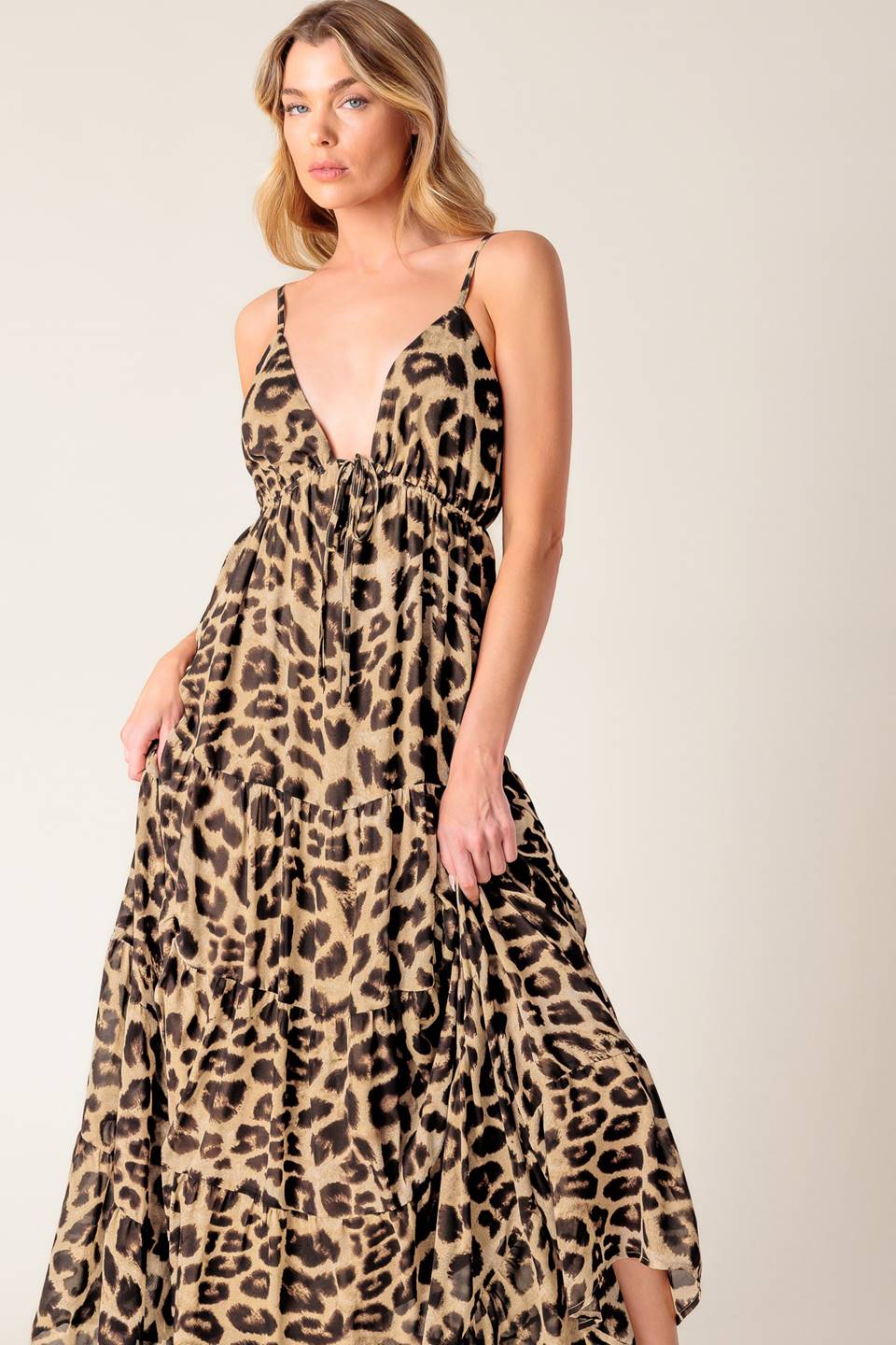 Bailey Leopard Woven Maxi Dress