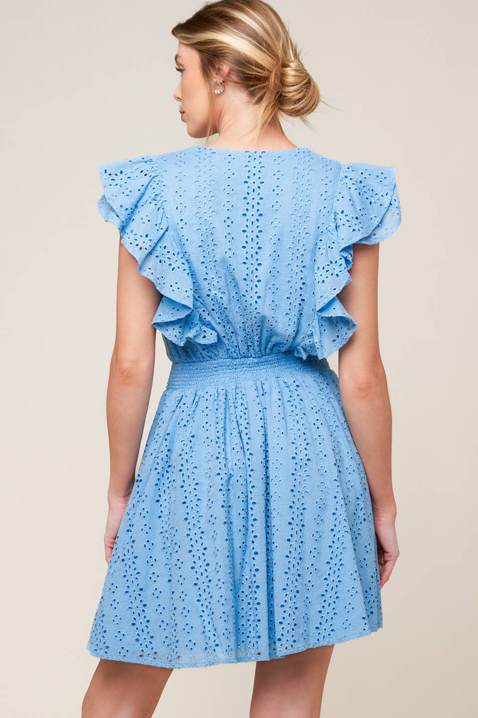 Keep Me Close Powder Blue Mini Dress