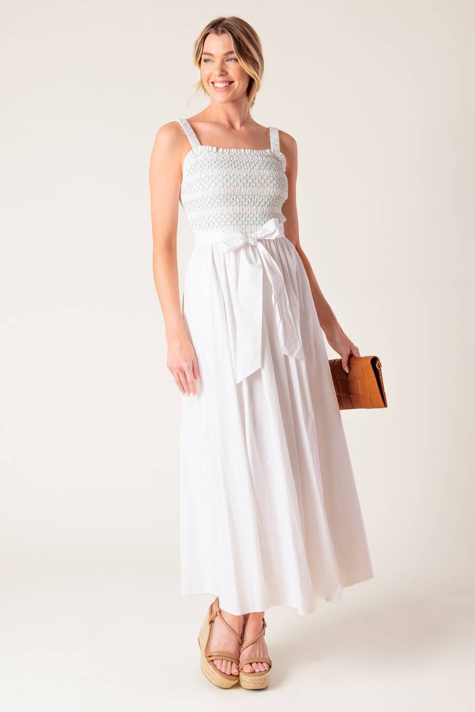 Romina Woven Midi Dress