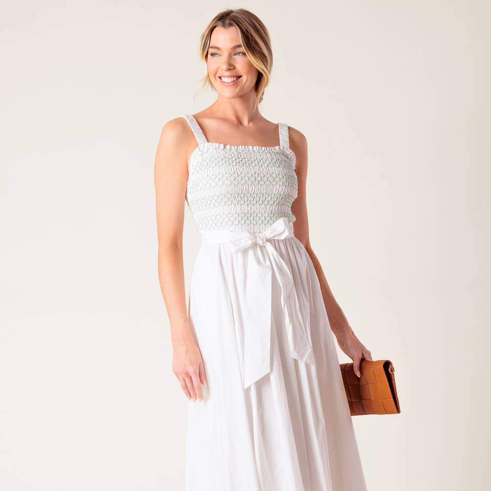 Romina Woven Midi Dress