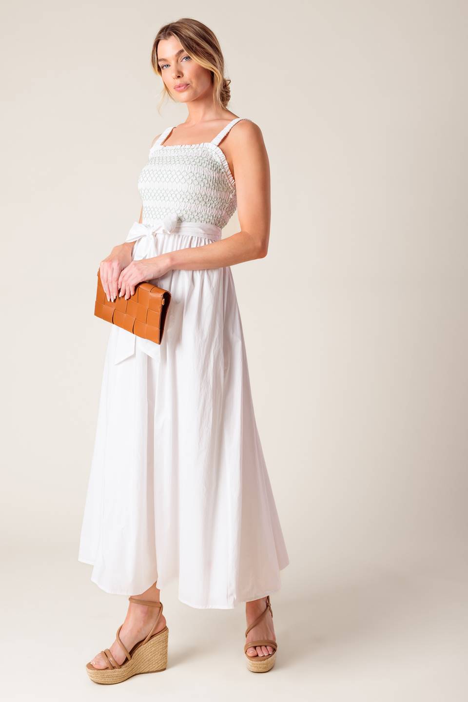 Romina Woven Midi Dress