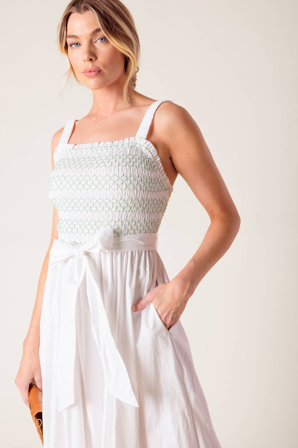 Romina Woven Midi Dress