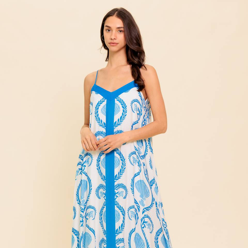 Weekend Getaway Blue Maxi Dress