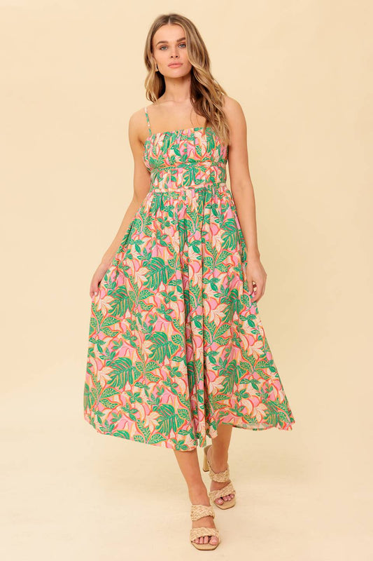 Storyteller Woven Midi Dress