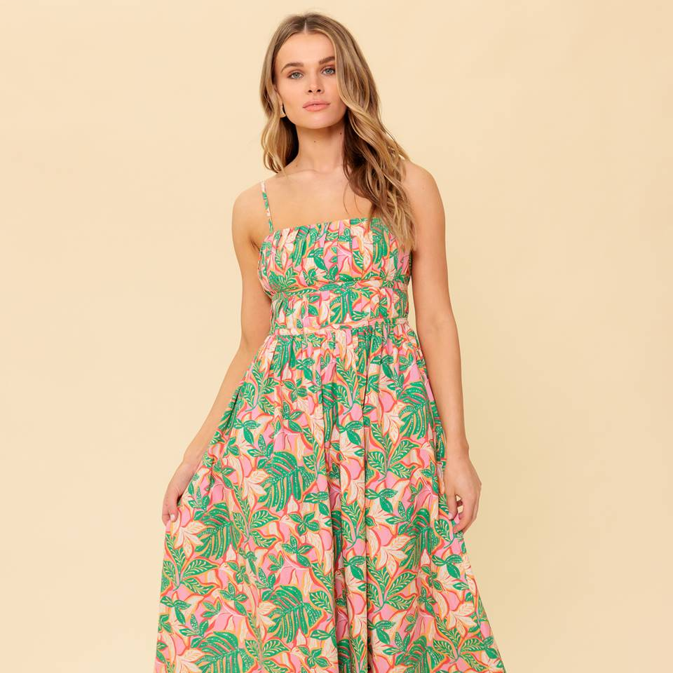 Storyteller Woven Midi Dress