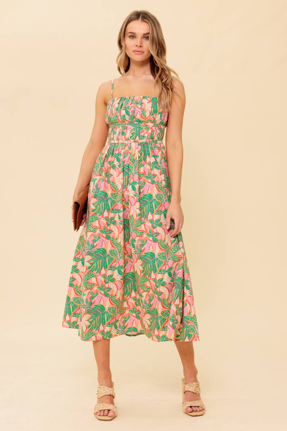 Storyteller Woven Midi Dress