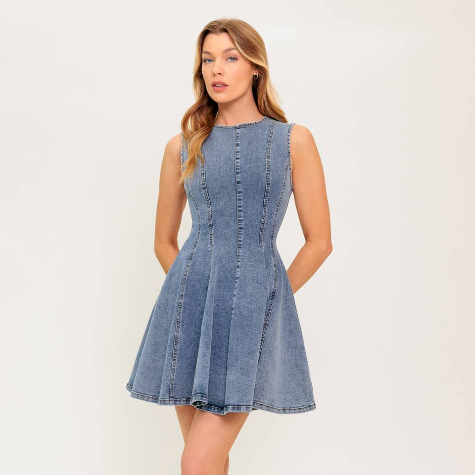 Caught in a Moment Denim Mini Dress