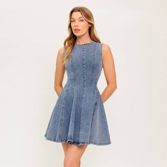Caught in a Moment Denim Mini Dress