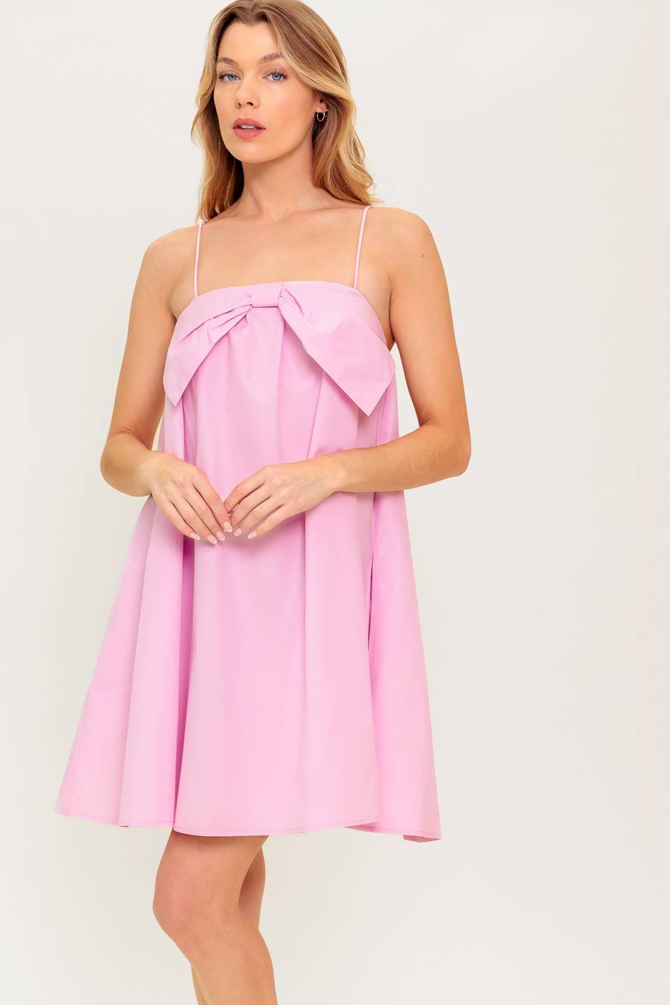 Isla Woven Mini Dress with Bow