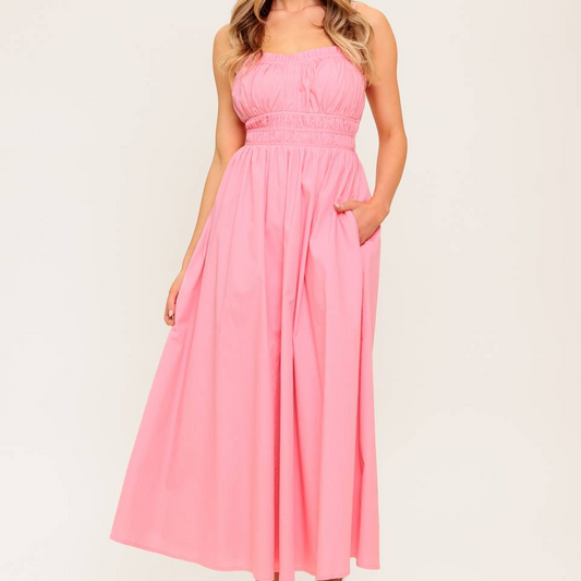 Honey Sunset Woven Midi Dress