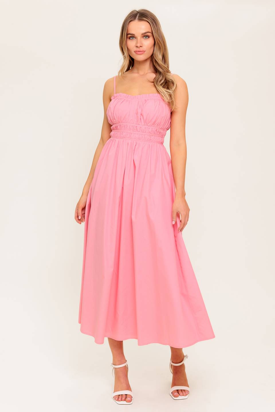 Honey Sunset Woven Midi Dress