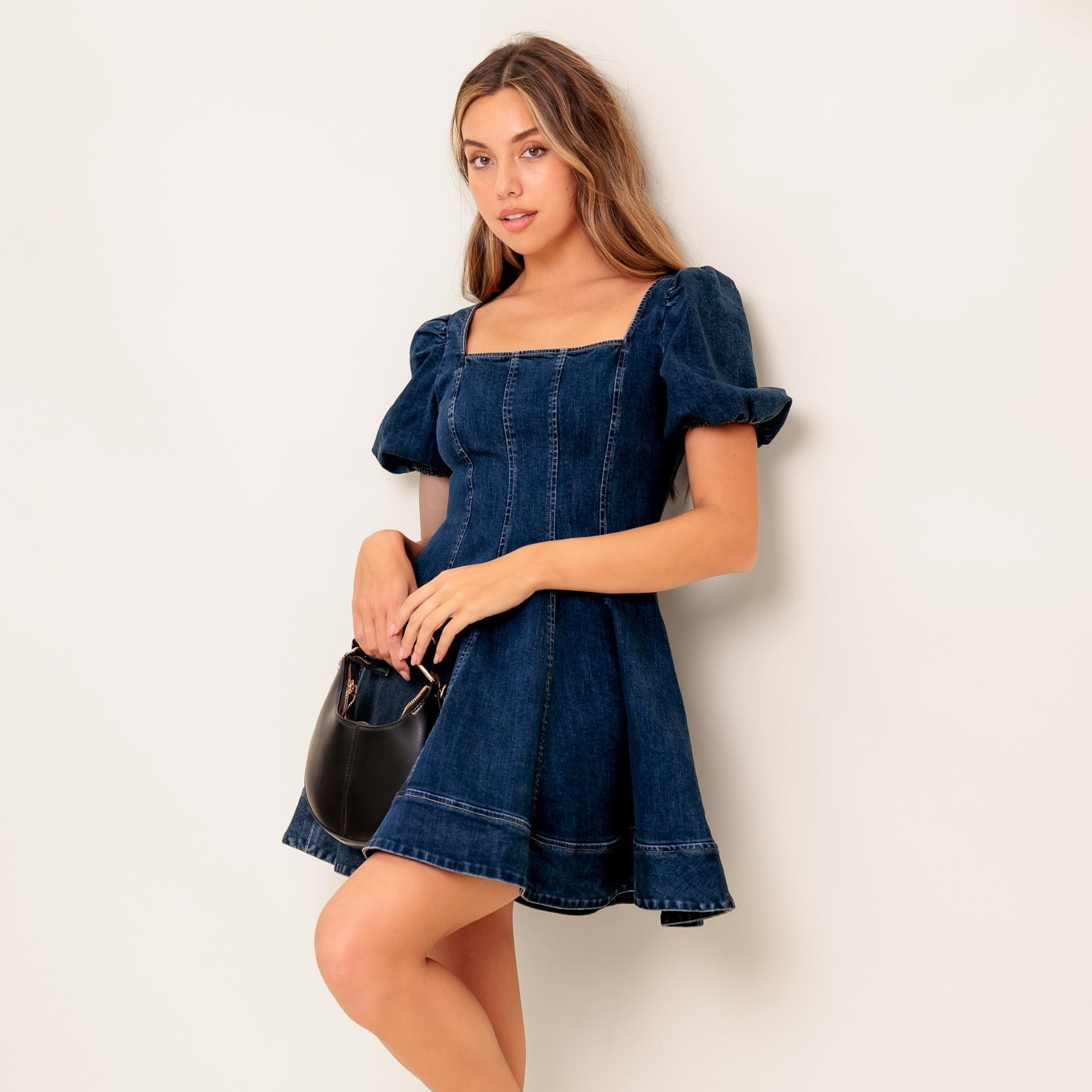 Midnight Denim Mini Dress