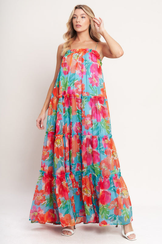 Tropical Daydream Woven Maxi Dress