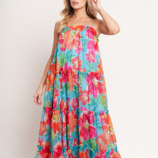 Tropical Daydream Woven Maxi Dress