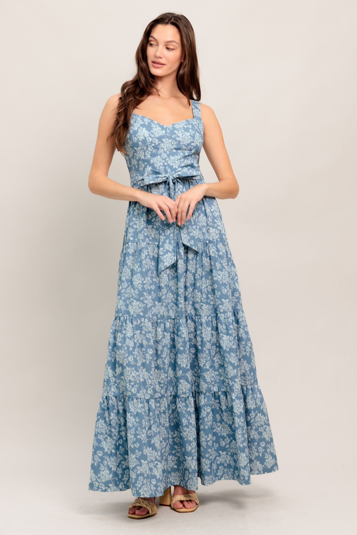 Prairie Bloom Woven Maxi Dress