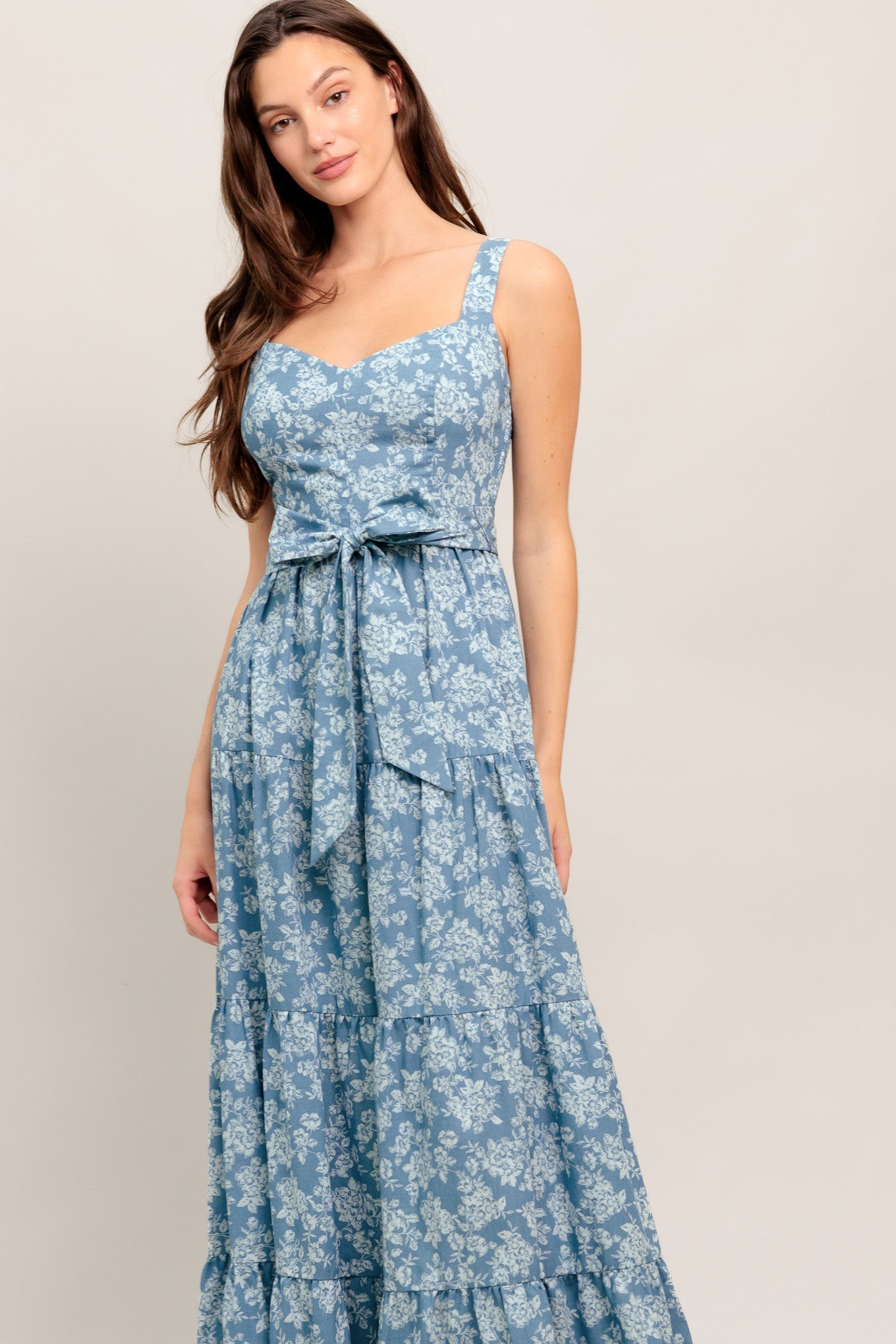 Prairie Bloom Woven Maxi Dress