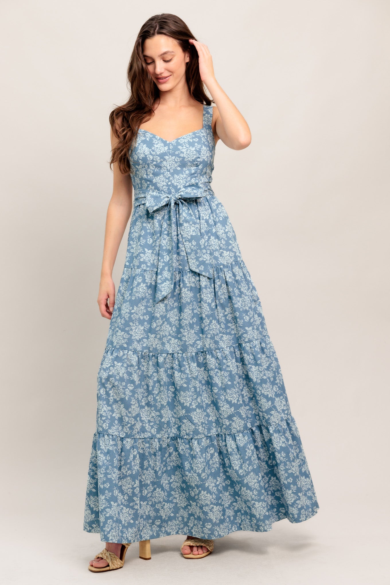 Prairie Bloom Woven Maxi Dress